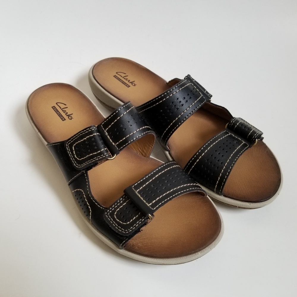 Clarks Collection Leather Slide Sandal - image 1